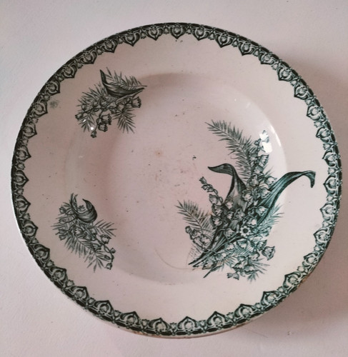 Assiette ancienne faïencerie - assiette,