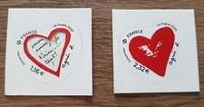 Timbres France 2023 Paire Coeurs Agnès B. Autoadhésifs Neufs **
