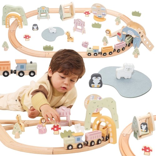 Viga train bois - train, en