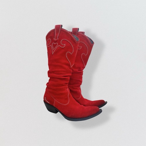 Fiorucci red suede leather - red,