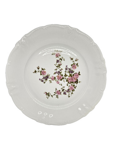 Plat service rond vintage - service,