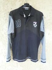 Polo EDEN PARK Team Tackle n°10 marine gris manches longues shirt M