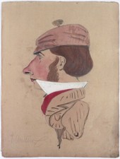 Dessin 19e siècle aquarelle +