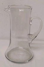 Ancien Pichet En Verre Transparent H: 17 Cm Vintage (Réf : CH33)
