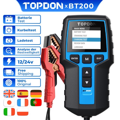 Topdon bt200 12v testeur - bt200, de