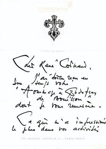 Georges mathieu lettre - georges,