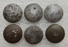 Lot de 6 boutons en aluminium d'uniforme de l'armée allemande WW2 d'origine D2