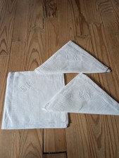 3 anciennes serviettes de