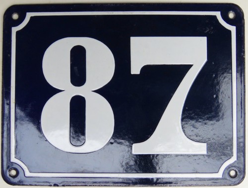 Plaque emaillee vintage numero - vintage,