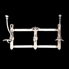 1890 Porte Manteau Patére En Acier Début Du Design Industriel Signé JHP PARIS