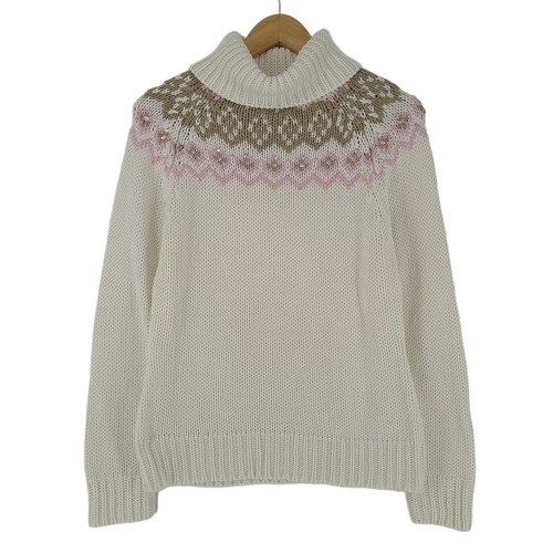 Pull femme beige nordique fair - pull,