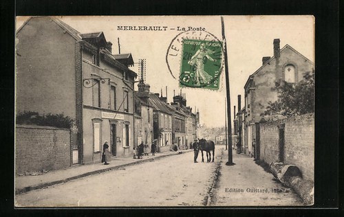 Cpa merlerault poste - poste,