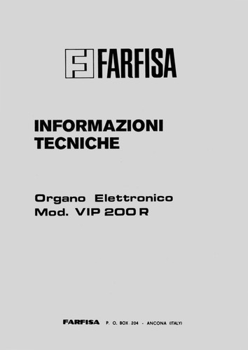 Farfisa vip200 service - farfisa,