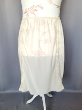 Jupon vintage satin dentelle ivoire LILION SOUPLE Taille XXL FR52 US20 UK24 EU50