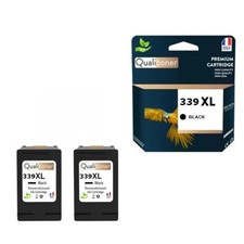 339XL fabriqué en France, 2 Cartouche d'encre compatible pour HP 339 XL Noir C87