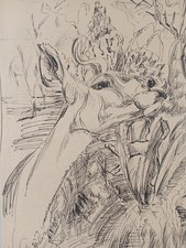 Croquis ancien signé R