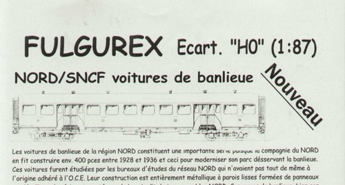 Fulgurex information sheet - sheet, ho