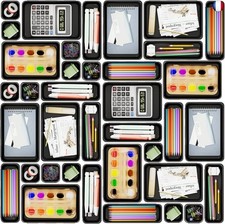 Lot de 25 Organisateur Tiroir 4 Tailles, Boite Rangement Plastique Tiroir Salle