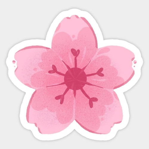 Sticker sakura 9x9 - cm, fleurs