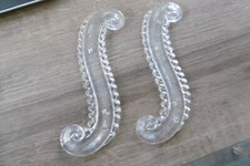 2 ANCIENS ELEMENTS PLAQUE EN VERRE MURANO POUR MIROIR VENITIEN VENISE