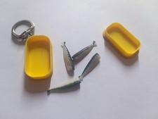 Porte-clés Boite de Sardine à l'Huile FORZA avec 4 Sardines Keychain Vintage 60'
