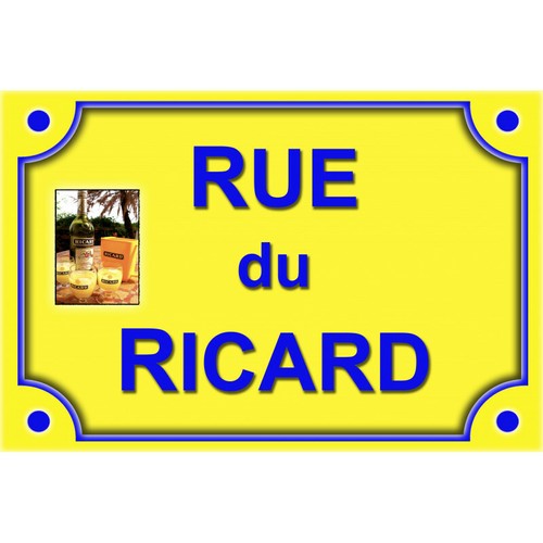 Plaque métal rue ricard - mÉtal,
