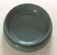 Vintage objets de bureau : coupelle pour trombones - en plastique vert kaki