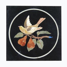 30.5cm x 30.5cm Noir Marbre Table Top Pietra Dura Maison Décorative Cadeaux