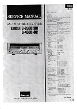 Service Manuel D'Instructions pour Sansui G-3500,G-4500,G-301,G-401