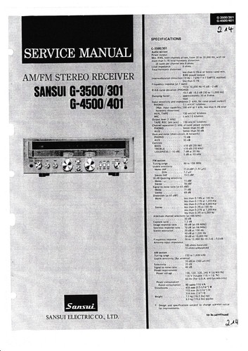 Service manuel instructions - manuel, d'instructions