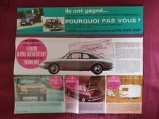 Prospectus Concours Alpine Renault GT4 Renault 16 Renault 6 Caravane