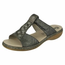 Femmes Rieker 65950 Strass Découpé Sandale