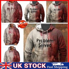 Chemise sanglante problème résolu sweat Halloween chemise sanglante sweat à capuche éclaboussures Royaume-Uni