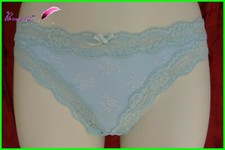 Slip / Culotte ou String  MIRIALE  Bleu ciel Brodé Taille S ou  M ou  L -  AB23