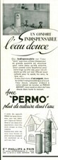 Publicité ancienne l'eau douce avec Permo 1940 issue de magazine