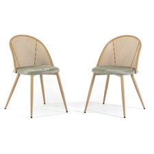 2 chaises rembourrées acier