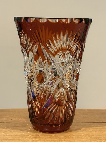 Saint louis grand - vase, rouge