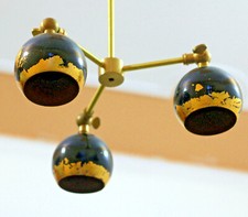 Lustre Classique Antique Avec Finition En Feuille D'Or Sputnik À 3 Bras