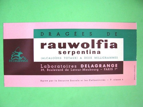 Ancien buvard rauwolfia - buvard, /