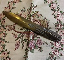 Ancien Coupe Papiers En Bronze A Décor De Cigale Époque 1900