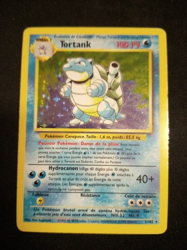 Carte pokémon tortank 102 - carte,