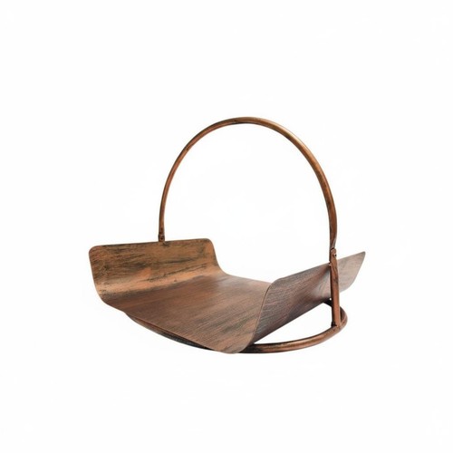 Porte bûches métal bronze - en,