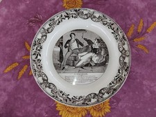 Assiette Parlante Creil et Montereau Lebeuf Et Thibaud La Bacchante 20,7cm 300Gr