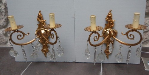 Paire appliques bronze - paire, en