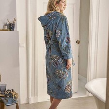 Peignoir éponge femme PIP STUDIO Secret Garden bleu