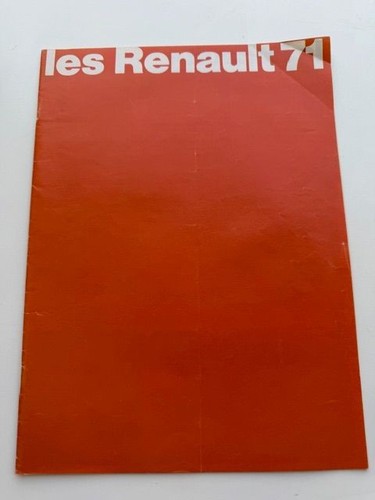 Livret renault r8 - 71,