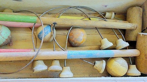 Jeu croquet table - table, ancien