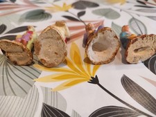 Lot SANTON CRÈCHE NOËL DEVINEAU PLÂTRE POLYCHROME Et Vache