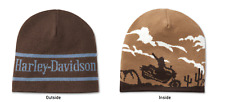 Harley Davidson Bonnet Modèle Chapeau Tricoté Réversible #97656-25VM