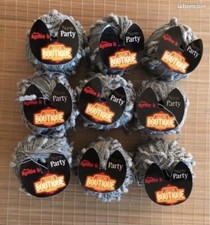 Lot 9 pelotes laine marque KATIA PARTY gris et argent pour tricot